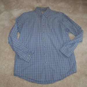 L.L. Bean 100% Cotton Long Sleeve Checked Shirt Size L